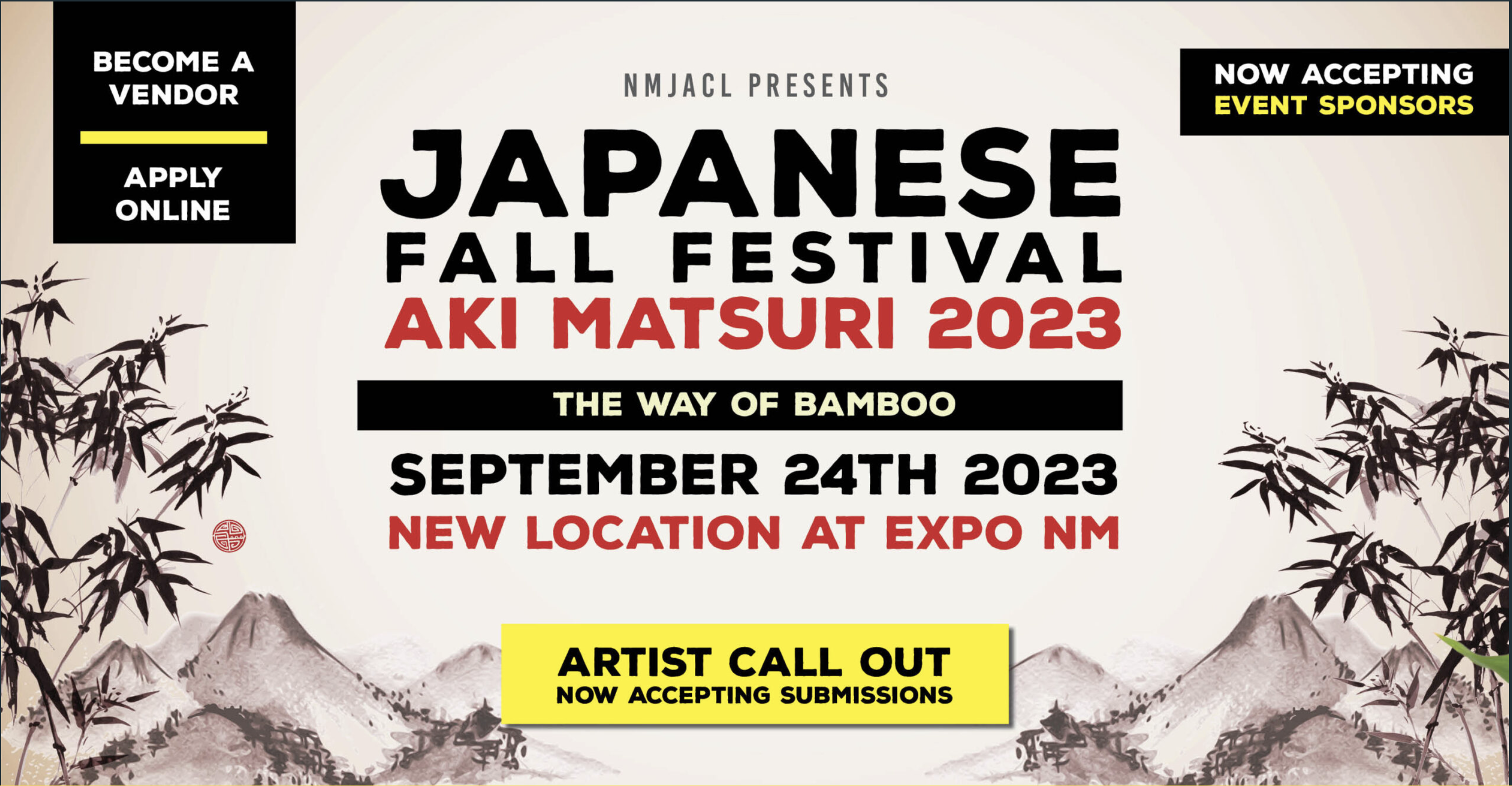An advertisement for a festival celebrating Japanese art and culture, happening september 24th in Albuquerque, NM.